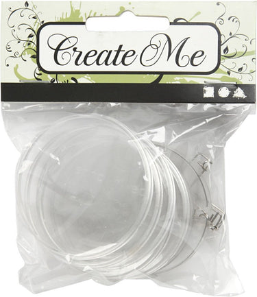 Creativ company creotime buttons 5,5 cm rond 5 stuks transparant