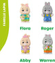 Klorofil speelset familie konijn | speelfiguren set - poppetjes familie - kinder speelgoed - flora, warren, abby en roger - vanaf 18 maanden - 4-delig