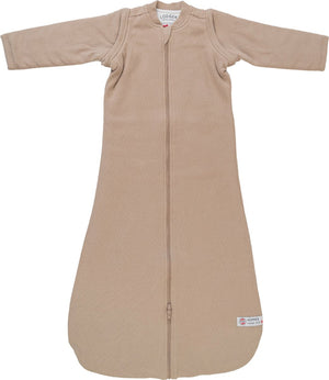 Lodger hopper - baby slaapzak winter met afritsbare mouwen - 98cm - 3.3 tog - autostoel - beige - winterslaapzak