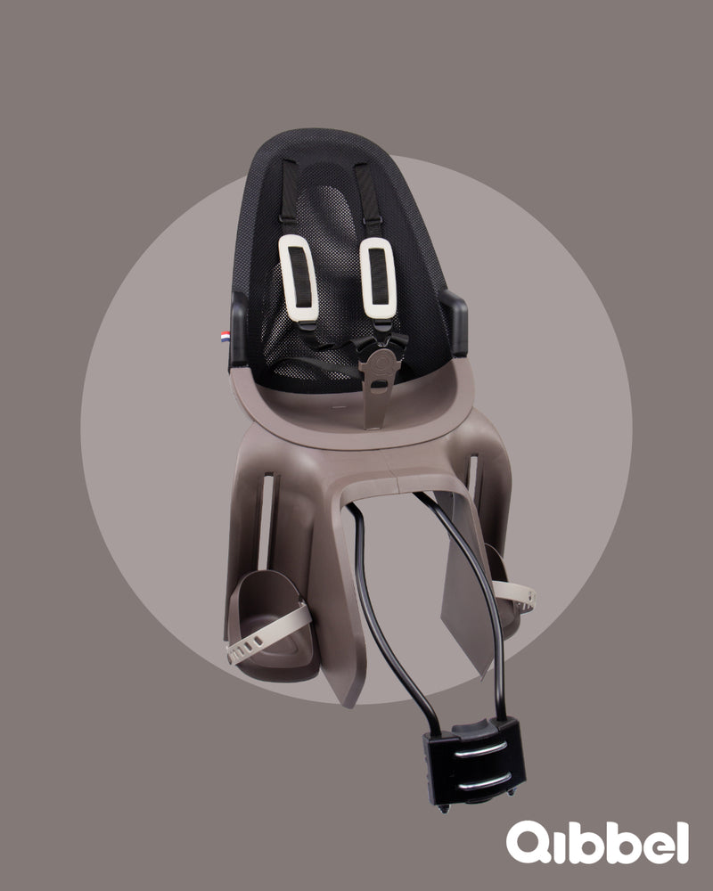 Load image into Gallery viewer, Qibbel achterzitje air frame zwart lichtbruin
