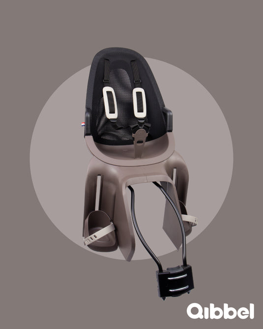 Qibbel achterzitje air frame zwart lichtbruin