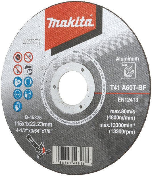 Makita b-45325 doorslijpschijf 115x1,0x22,23mm aluminium