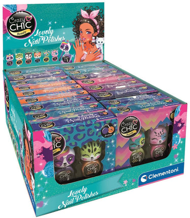 Clementoni crazy chic - nagellak dieren, 2st.