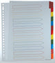 Pergamy tabbladen met indexblad | ft a4 | 11-gaatsperforatie | geassorteerde kleuren | 12 tabs