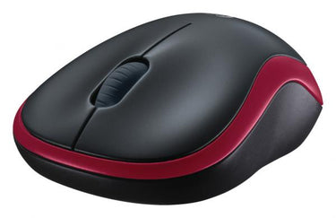 Muis logitech m185 draadloos zwart, rood