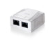 Equip 235112 2-port cat.5e surface mount box, rj-45, 5e, white, 59 mm, 29.5 mm, 61 mm