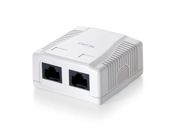 Load image into Gallery viewer, Equip 235212 surface mounted box 2-port cat.6 unshielded, white
