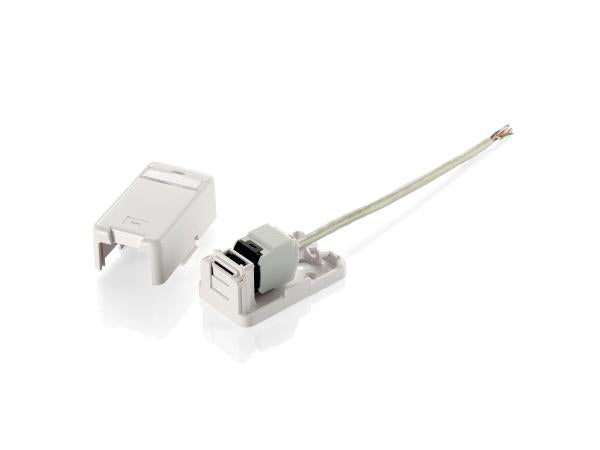 Load image into Gallery viewer, Equip 125121 surface mounted keystone box for 1 keystone jack, white
