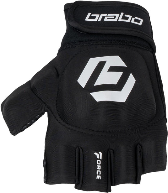 Brabo - force player glove black - hockeyhandschoen heren - zwart, wit