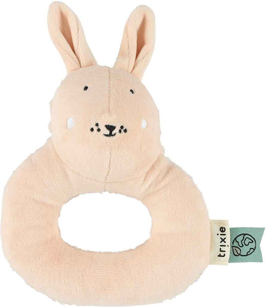 Trixie rammelaar â€“ mrs. rabbitâ€“ zacht baby speelgoed met knispergeluid â€“ sensorisch speelgoed â€“ vanaf 3 maanden