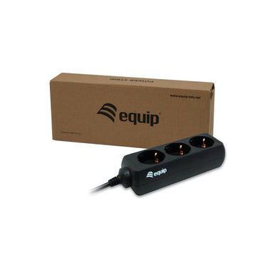 Equip ups pdu stekkerdoos met 3 contacten zwart - 1,1 meter