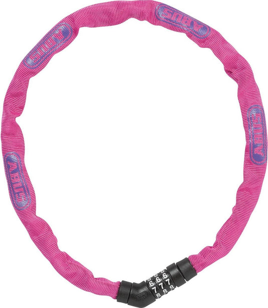 Abus fietsslot kettingslot - steel-o-chain™ 4804c - security level 4 - roze - 75 cm - geschikt voor elektrische fietsen en stadsfietsen