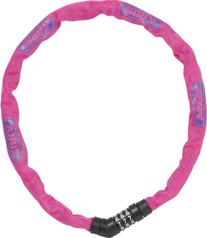 Abus fietsslot kettingslot - steel-o-chain™ 4804c - security level 4 - roze - 75 cm - geschikt voor elektrische fietsen en stadsfietsen