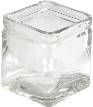 Creativ company glazen vierkant windlicht 7,5x7,5 cm, 12 stuks