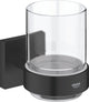 Grohe quickfix start cube glas met houder - glas metaal - matte black