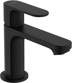 Hansgrohe rebris s - wastafelmengkraan - ééngreeps bediening - coolstart energiebesparend - met trekwaste - 80mm maat - mat zwart