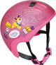 Baby born fietshelm - roze - met glitters