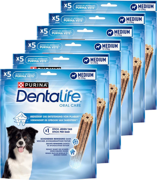 Dentalife daily oral care medium - hondensnacks - kip - 6 x 115 g