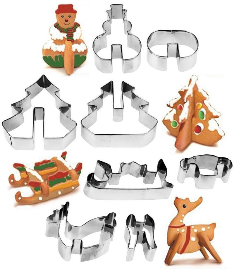 Afbeelding laden in galerijviewer, La cucina uitsteekvormenset 3d kerstkoekjes, 8dlg.
