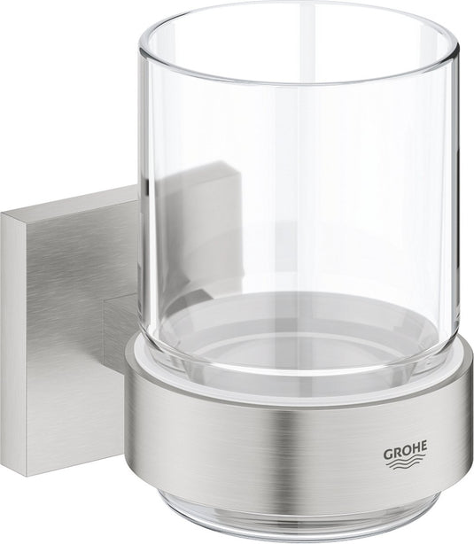 Grohe start cube glas met houder - supersteel (rvs look) 41097dc0