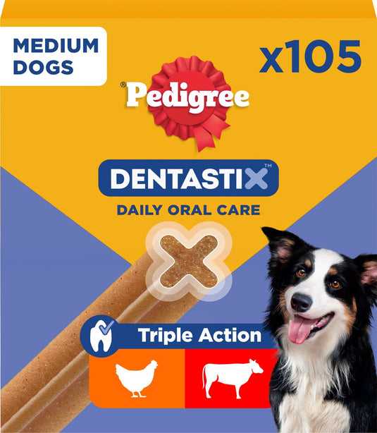 Pedigree dentastix - medium hond - gebitsverzorging - 105 kauwsnacks