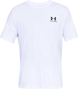 Under armour ua m sportstyle lc ss-wht heren sportshirt - wit - zwart