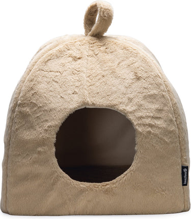 Beeztees moza - kattenhuis - kattenmand - pluche - beige - 40x40x40 cm