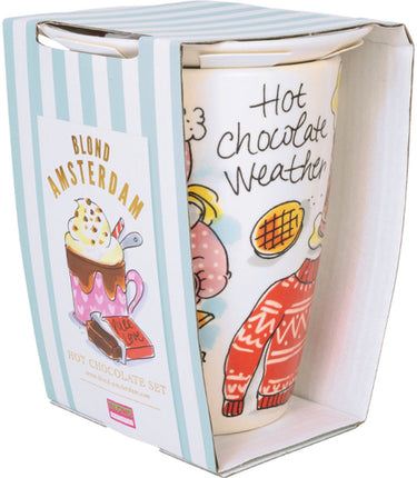 Blond amsterdam , specials,: chocolate set xl beker petit four blauw