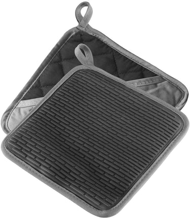 Westmark pannenlappen – handige pannenlappen voor veilig werken aan het fornuis en de oven, keukenhandschoenen met hittebestendigheid tot 250 °c – grijs antraciet