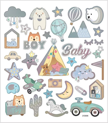 Creativ company http: www.cchobby.nl stickers-baby-boy-vel-15x16-5-cm-ca-32-stuk-1-vel