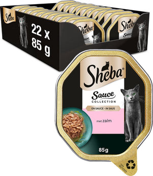Sheba kattenvoer - sauce collection - zalm - kuipjes - 22x85g