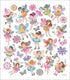 Creativ company stickers feëen - zelfklevende stickers - transparante plastic folie - met zilverfolie glitterlak details - geschikt voor kaarten knutselen - 15x16,5 cm - 1 set