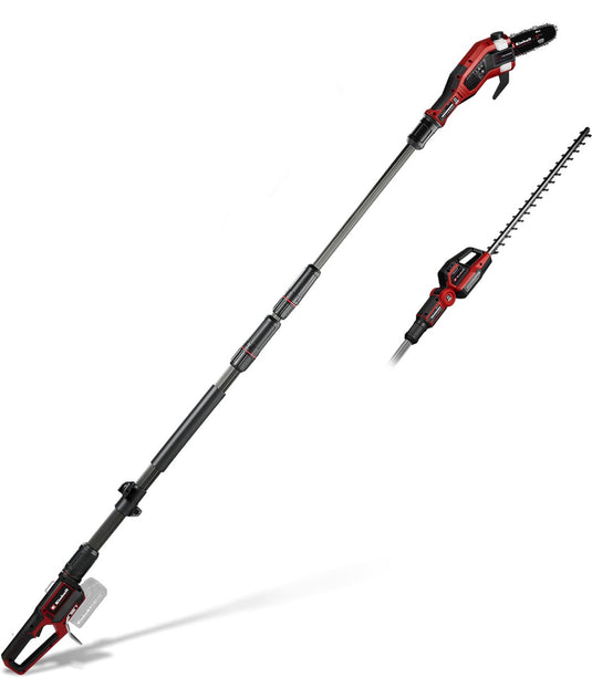 Einhell professional accu tuin-multitool gp-hc 18 5020 li t solo - power x-change - 18 v li-ion - zwaardlengte kettingzaag: 200 mm - bladlengte heggenschaar: 500 mm - tandafstand: 25 mm - excl. accu en lader