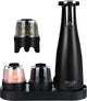 Adler - roestvrijstalen specerijenmolen set - 150ml - usb-oplaadbaar - zwart