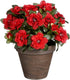 Mica decorations kunstplant - azalea - rood - in pot - 31 cm - nepplanten
