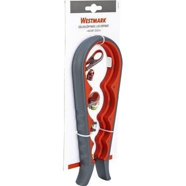 Westmark pot-, deksel- en flesopener,, lengte: 23 cm, hoogwaardig kunststof, moby dick, antraciet rood, 10482270