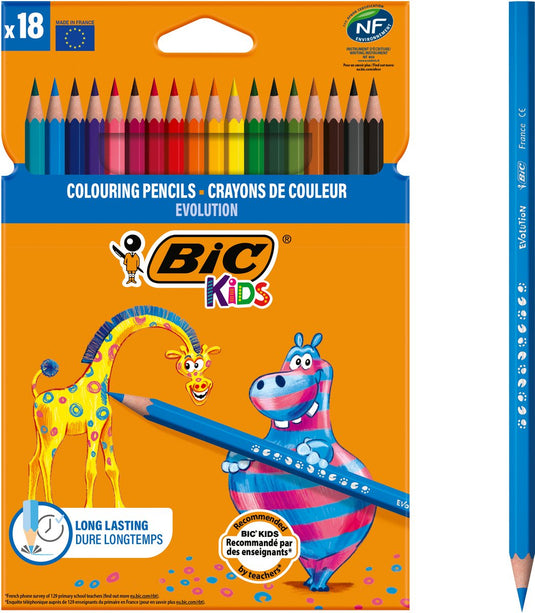 Creativ company https: www.cchobby.nl bic-evolution-kleurpotloden-zeskantig-l-17-5-cm-vulling-3-mm-diverse-kleuren-18-stuk-1-doos