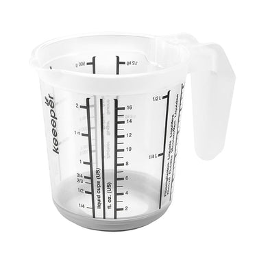 Keeeper kunststof maatbeker anti-slip 0,5l ø10,5x11,5cm nordic grey