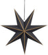 Mica decorations ster hangend kerstdecoratie - h18 x ø60 cm - papier - zwart