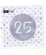 Duni servetten 25th birthday 33x33 cm