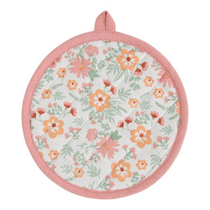 Freddie pannenlap onderzetter rond roze 20 cm | 3 stuks