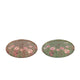 Dienblad floral 2 assorti metaal 34x34x1,5cm | 2 stuks