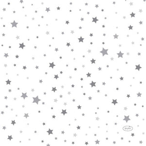 Duni servetten silver stardust 33 x 33 cm | 12 stuks