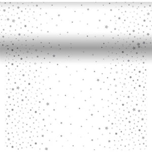Duni 3-in-1 xmas star silver stardust 40 x 480 cm | 2 stuks
