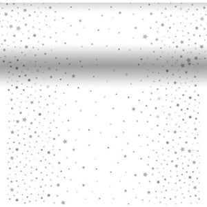 Duni 3-in-1 xmas star silver stardust 40 x 480 cm | 2 stuks