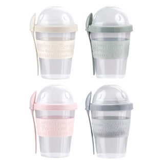 Load image into Gallery viewer, Yoghurtbeker met deksel en lepel | 12 stuks
