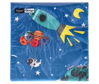Load image into Gallery viewer, Servetten space 33x33 cm | 4 stuks
