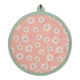 Daisy flowers pannenlap onderzetter rond roze 20cm | 3 stuks