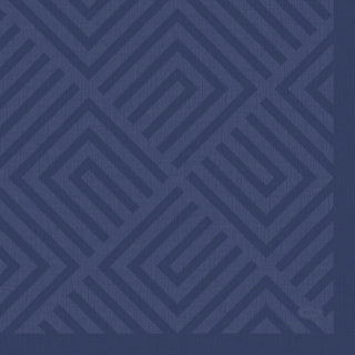 Duni servetten mosaic dark blue 33x33 cm | 12 stuks