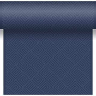 Duni tafelkleed 3-in-1 mosaic dark blue 40x480 cm | 8 stuks